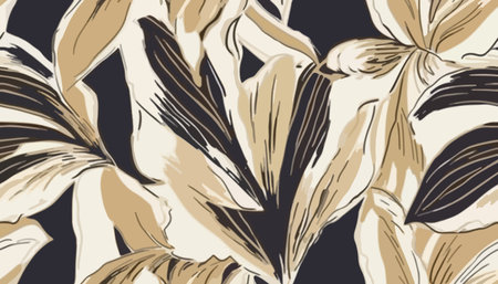 Hand drawn tropical abstract organic shapes pattern. collage contemporary print. Fashionable template for design. modern ethnic styleのイラスト素材