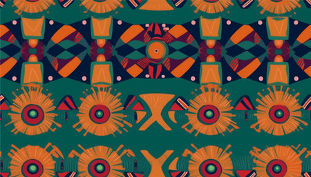 Geometric trendy abstract print. Modern vector template for design. Ethnic style