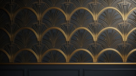 Art deco classic style pattern background.3d renderingの素材