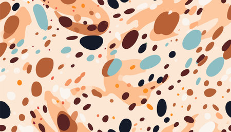 Artistic abstract dynamic dots pattern. Trendy minimal vector template for design.のイラスト素材