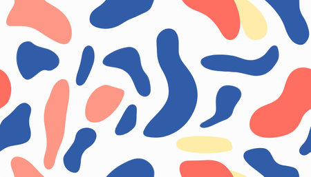 Abstract simple organic shape pattern. collage contemporary print. Fashionable template for design. Modern ethnic style.のイラスト素材