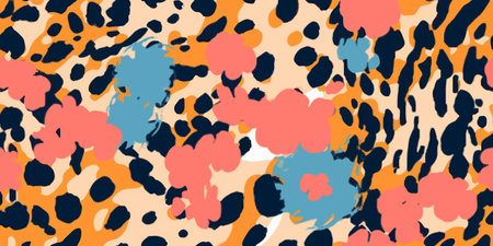 Modern Leopard pattern design. Good for t-shirt textile graphic design, wallpaper, wrapping paper. fashionable template for designのイラスト素材