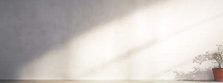 An original light background image with a slight shadow of a plant for the presentation of various products or goodsの素材