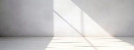 Minimal abstract background for product presentation. Shadow on beige plaster wallの素材