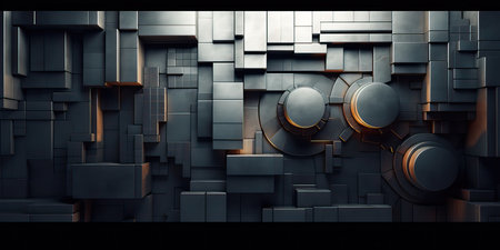 3D Abstract Industrial Backgroundの素材