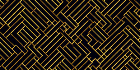 Luxury Black gold background pattern seamless geometric line stripe chevron square zigzag abstract design vector. Christmas background.のイラスト素材