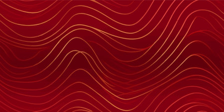 Luxury green gold background pattern seamless geometric line circle wave abstract design vector. Christmas backgroundのイラスト素材