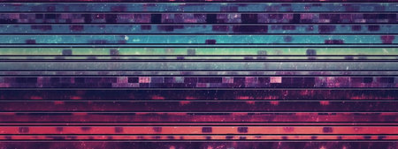 Retro CCTV or VHS video white noise background texture overlay. Vintage horizontal scanlines, vignette border. Grungy distressed horror film backdropの素材