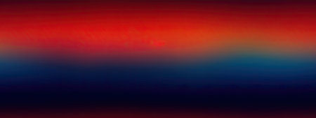 Seamless Abstract background yellow blue red color flow grainy wave black noise texture cover header wallpaper design. Ombre gradient. Noise rough grungy grain. Web banner. Wide.の素材