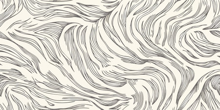 Abstract wavy lines seamless pattern. Modern minimalist marble texture repeat background for design, fabric, textiles, packaging, wallpapers, invitations, and branding.のイラスト素材