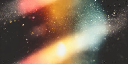 Vector seamless pattern, Film texture background with grain dust light leak lens flare grunge...