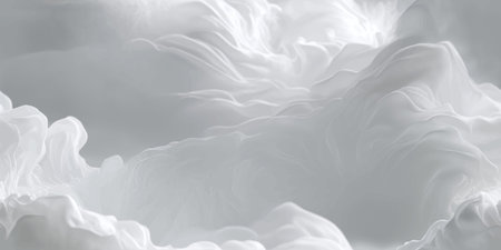 Abstract ethereal veil seamless pattern with flowing colorful lines and soft light for branding,...