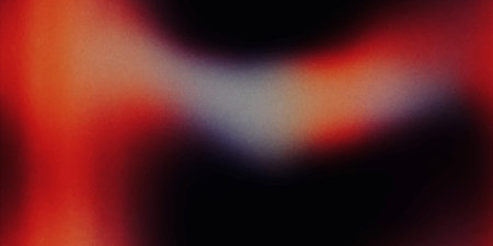 Abstract grainy light leak seamless pattern with warm red and orange glow for cinematic backgrounds...