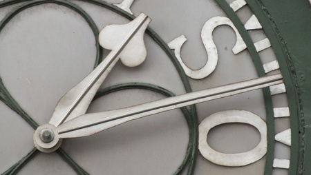 Clock hands, ten past one