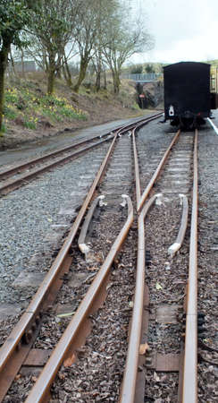 steam railway tracksの写真素材