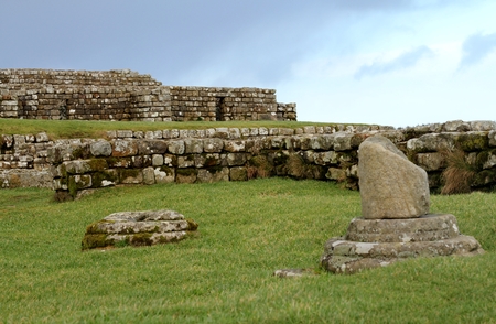 Housesteads Roman Fort on Hadrian s Wall, Northumberland, UKの写真素材