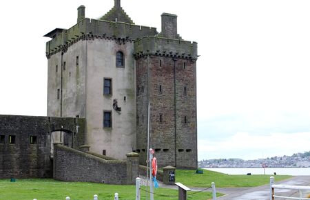 Broughty ferry castle near Dundee in Scotland ,an ancient fortress rebuilt in the fifteenth centuryのeditorial素材