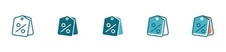 Discount price tag icon set vector for label product symbol designのイラスト素材