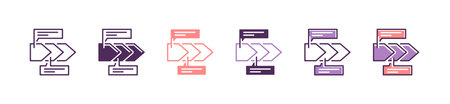 roadmap diagram arrow information presentation timeline icon vector business action progress chart...