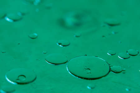 green colour bubbles oil abstract backgroundのeditorial素材