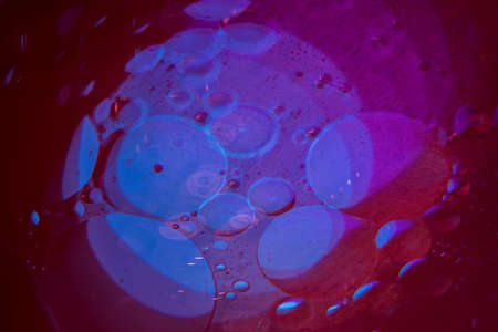 abstract bubbles pattern with colourful lightingのeditorial素材