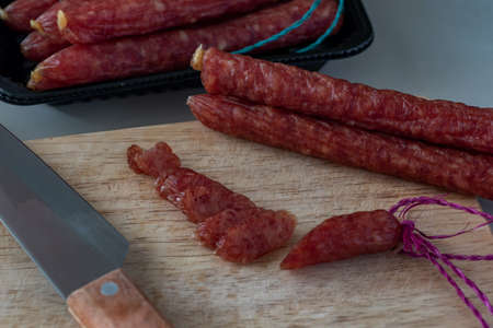 Chinese Sausage - traditional foodの写真素材