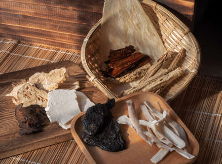 Chinese Traditional Eight Treasure Tonic (Ba Zhen Herbal Soup)の写真素材