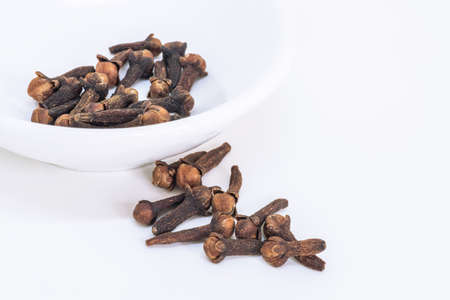 Dry brown spice cloves (flower buds of Syzygium aromaticum) - cooking ingredients