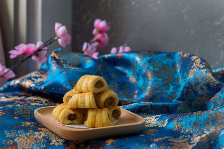 Chinese New Year Dessert Snacks - Pineapple cookies symbol of prosperity