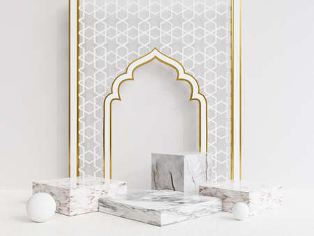 a place for Islamic products with a minimalist and elegant designの写真素材