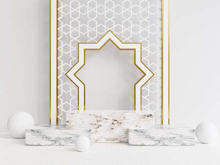 a place for Islamic products with a minimalist and elegant designの写真素材