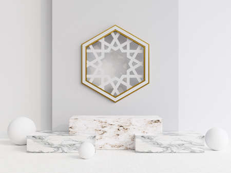 a place for Islamic products with a minimalist and elegant designの写真素材