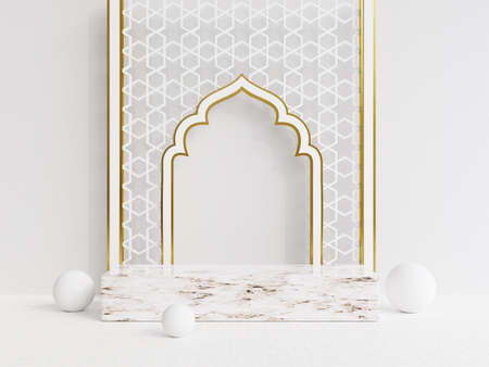 a place for Islamic products with a minimalist and elegant designの写真素材