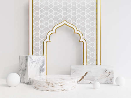 a place for Islamic products with a minimalist and elegant designの写真素材