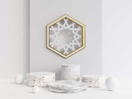 a place for Islamic products with a minimalist and elegant designの写真素材