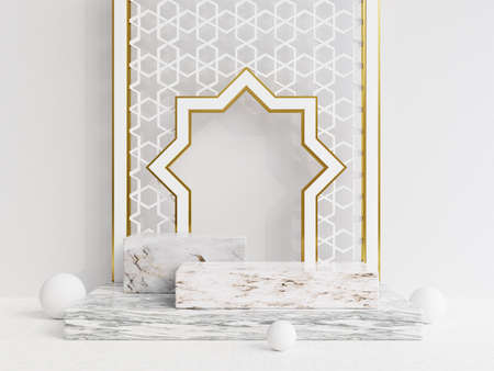 a place for Islamic products with a minimalist and elegant designの写真素材