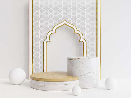 a place for Islamic products with a minimalist and elegant designの写真素材