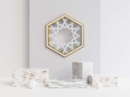 a place for Islamic products with a minimalist and elegant designの写真素材