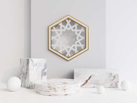 a place for Islamic products with a minimalist and elegant designの写真素材