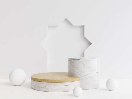 a place for Islamic products with a minimalist and elegant designの写真素材