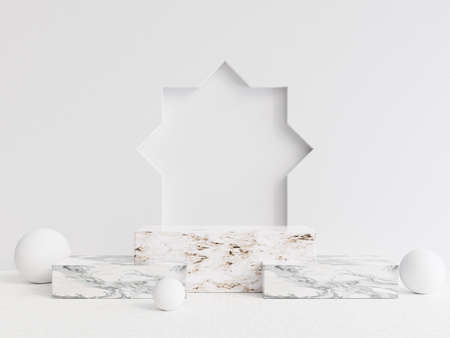 a place for Islamic products with a minimalist and elegant designの写真素材