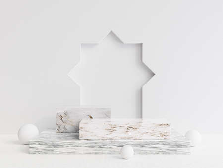 a place for Islamic products with a minimalist and elegant designの写真素材