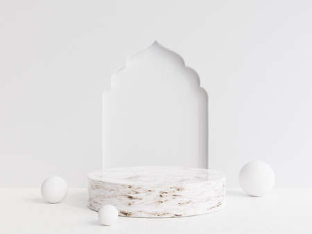 a place for Islamic products with a minimalist and elegant designの写真素材