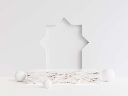 a place for Islamic products with a minimalist and elegant designの写真素材