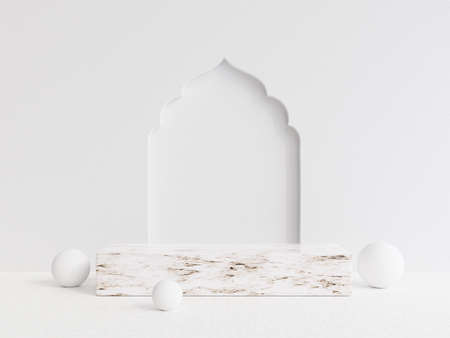 a place for Islamic products with a minimalist and elegant designの写真素材