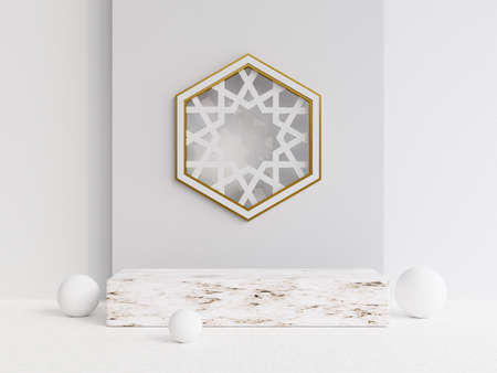 a place for Islamic products with a minimalist and elegant designの写真素材