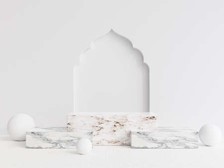 a place for Islamic products with a minimalist and elegant designの写真素材