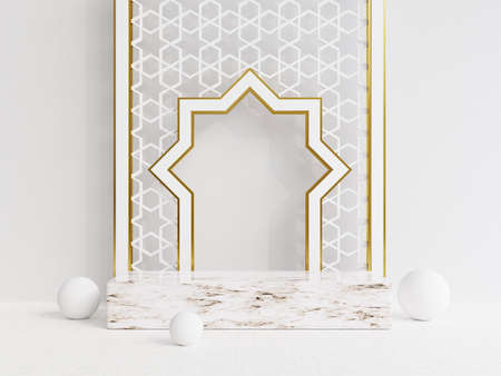 a place for Islamic products with a minimalist and elegant designの写真素材