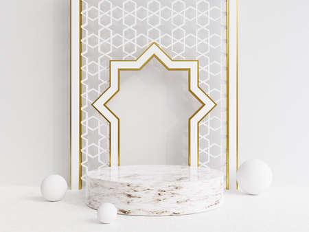 a place for Islamic products with a minimalist and elegant designの写真素材