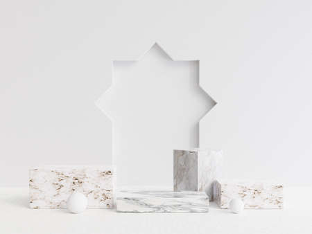 a place for Islamic products with a minimalist and elegant designの写真素材